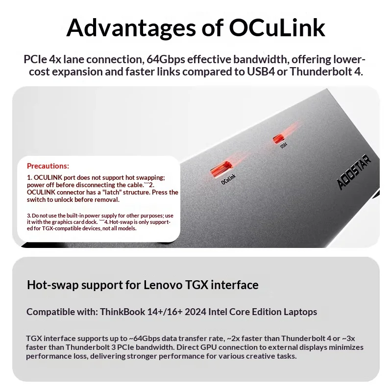 AOOSTAR AG01 AG02 EGPU Dock, O - Oculink Egpu Dock Graphics Card ulasan dan harga